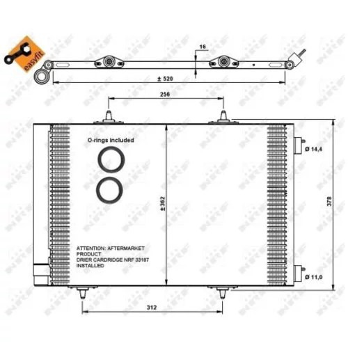 Kondenzátor klimatizácie 35779 /NRF/ - obr. 5