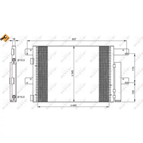 Kondenzátor klimatizácie 35896 /NRF/ - obr. 4