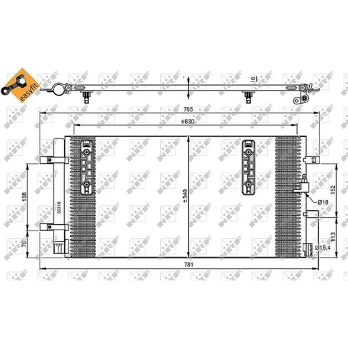 Kondenzátor klimatizácie 35916 /NRF/ - obr. 5