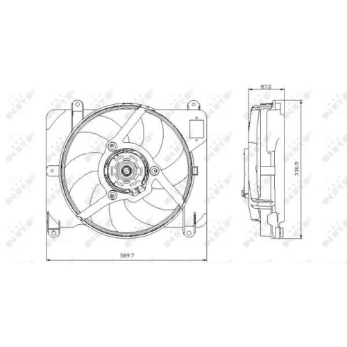 Ventilátor chladenia motora 47255 /NRF/ - obr. 1
