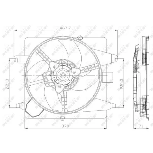Ventilátor chladenia motora 47259 /NRF/ - obr. 1