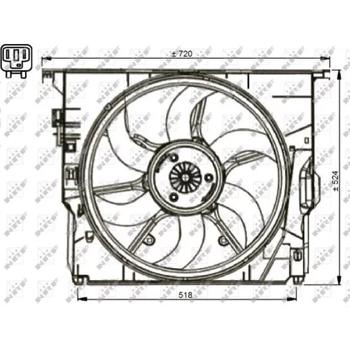 Ventilátor chladenia motora 47737 /NRF/ - obr. 2