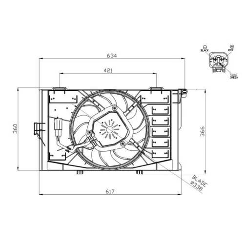 Ventilátor chladenia motora 47952 /NRF/ - obr. 4