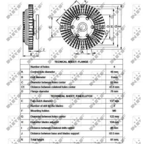 Spojka ventilátora chladenia 49559 /NRF/ - obr. 4