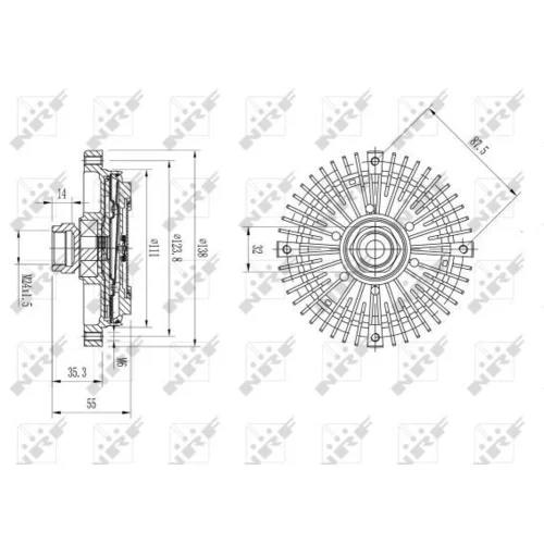 Spojka ventilátora chladenia 49567 /NRF/ - obr. 4