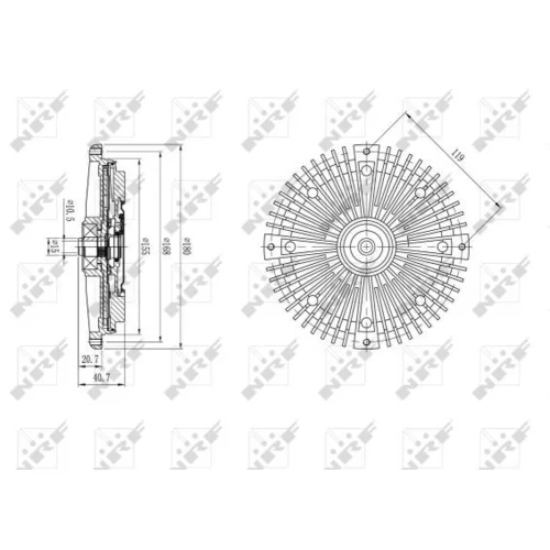 Spojka ventilátora chladenia 49588 /NRF/ - obr. 4