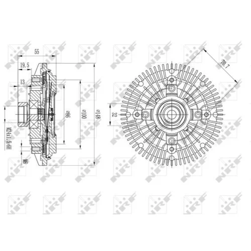 Spojka ventilátora chladenia 49601 /NRF/ - obr. 4