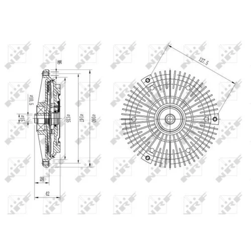 Spojka ventilátora chladenia 49627 /NRF/ - obr. 4