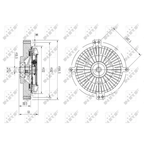 Spojka ventilátora chladenia 49641 /NRF/ - obr. 4