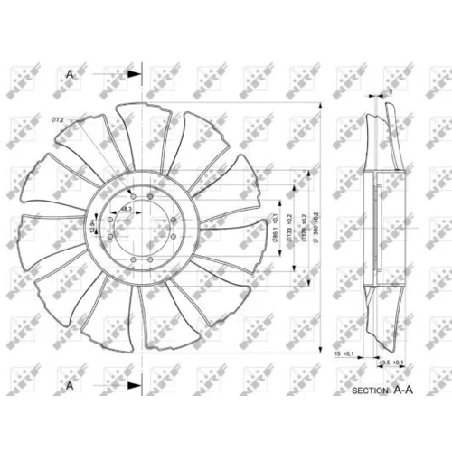 Koleso ventilátora chladenia motora 49846 /NRF/ - obr. 1