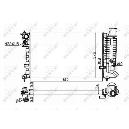 Chladič motora 50419 /NRF/ - obr. 4