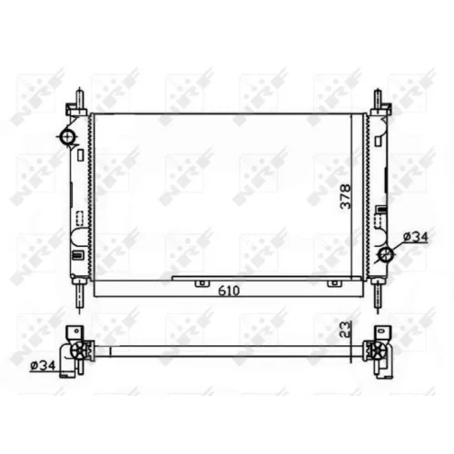 Chladič motora 509528A /NRF/ - obr. 4