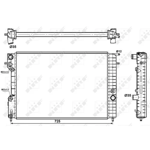 Chladič motora 509689 /NRF/ - obr. 4
