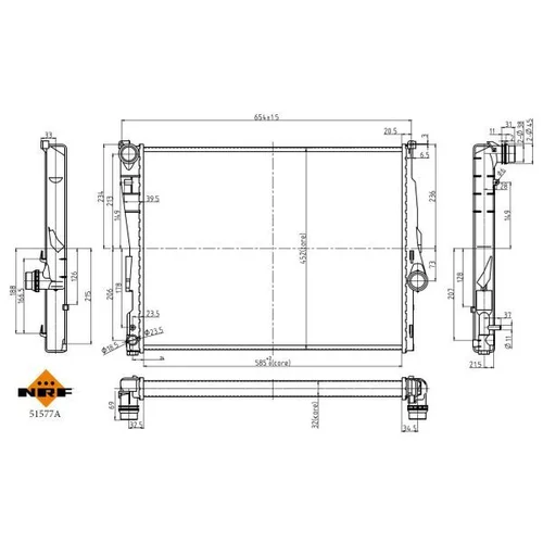 Chladič motora 51577A /NRF/ - obr. 4