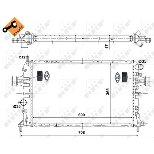 Chladič motora 53441 /NRF/ - obr. 3