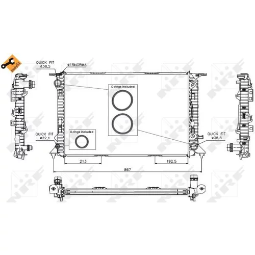 Chladič motora 53719 /NRF/ - obr. 3