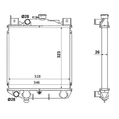 Chladič motora 53881 /NRF/ - obr. 4
