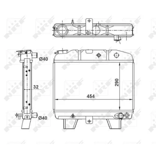 Chladič motora 57101 /NRF/ - obr. 3