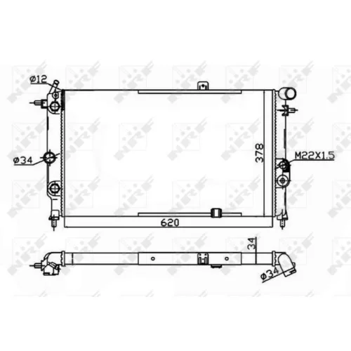 Chladič motora 58973A /NRF/ - obr. 4