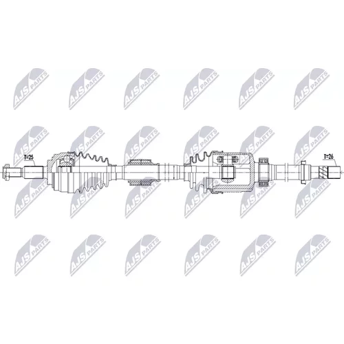 Hnací hriadeľ NTY NPW-RE-291