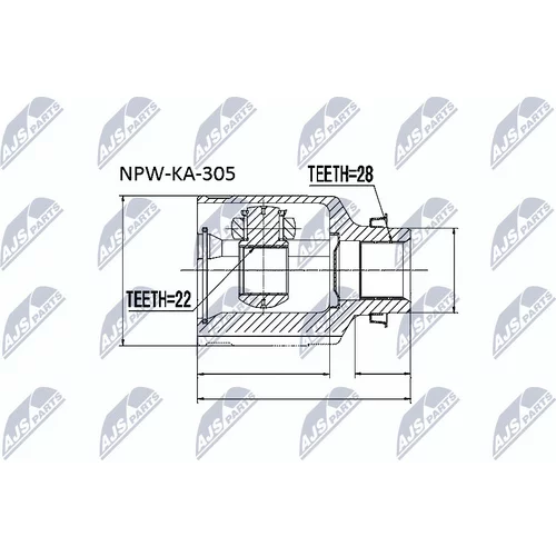 Sada kĺbov hnacieho hriadeľa NTY NPW-KA-305