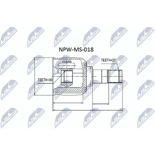 Sada kĺbov hnacieho hriadeľa NTY NPW-MS-018