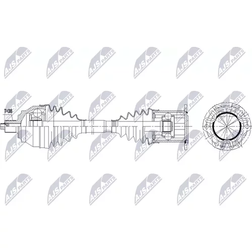 Hnací hriadeľ NPW-AU-120 /NTY/ - obr. 1