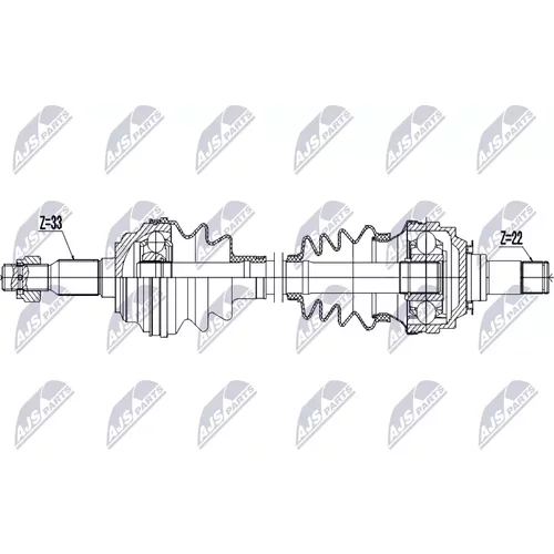 Hnací hriadeľ NPW-PL-195 /NTY/ - obr. 1