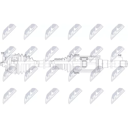 Hnací hriadeľ NPW-BM-262 /NTY/ - obr. 1