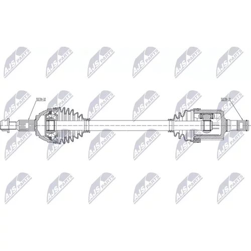 Hnací hriadeľ NPW-CH-187 /NTY/ - obr. 1