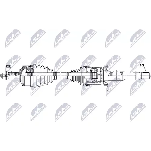 Hnací hriadeľ NPW-VV-180 /NTY/ - obr. 1