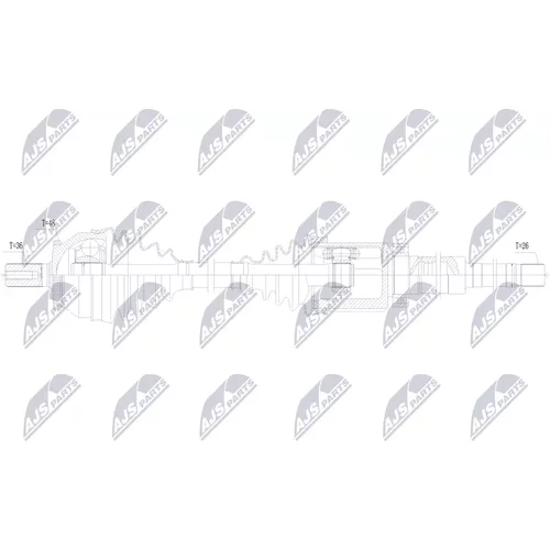 Hnací hriadeľ NPW-VV-182 /NTY/ - obr. 1