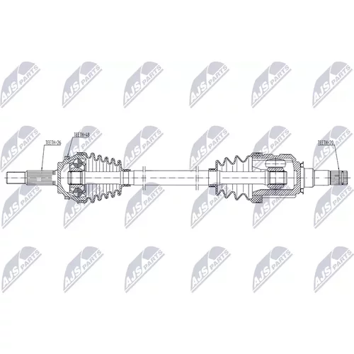 Hnací hriadeľ NPW-TY-272 /NTY/ - obr. 1