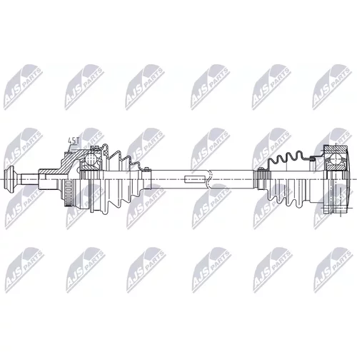 Hnací hriadeľ NPW-AU-128 /NTY/ - obr. 1