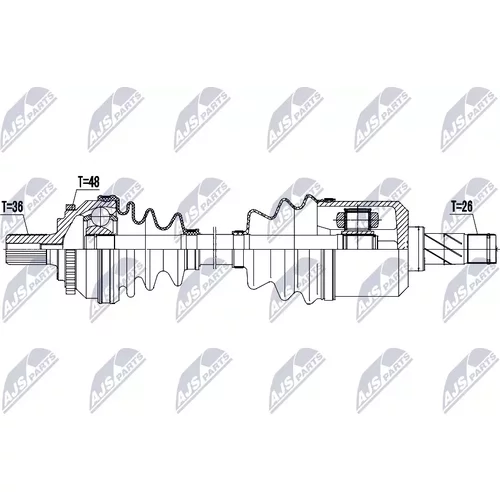 Hnací hriadeľ NPW-VV-184 /NTY/ - obr. 1