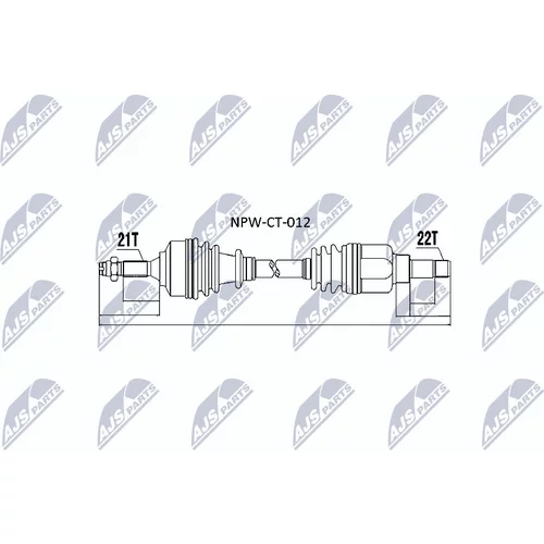 Hnací hriadeľ NTY NPW-CT-012
