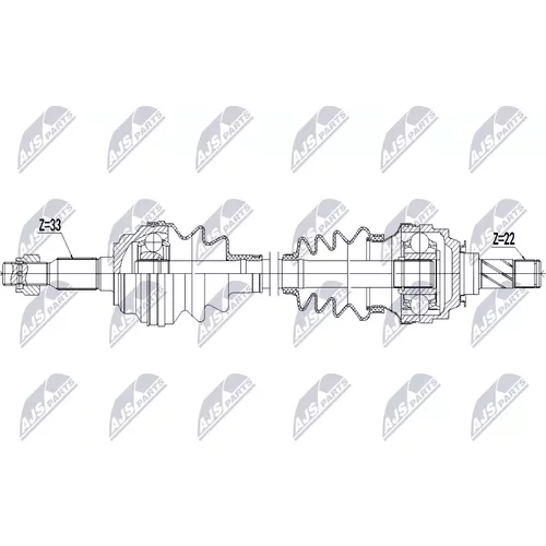 Hnací hriadeľ NPW-PL-197 /NTY/ - obr. 1