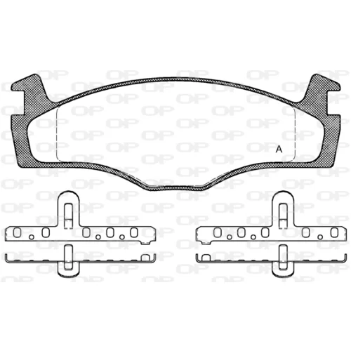 Sada brzdových platničiek kotúčovej brzdy OPEN PARTS BPA0171.10
