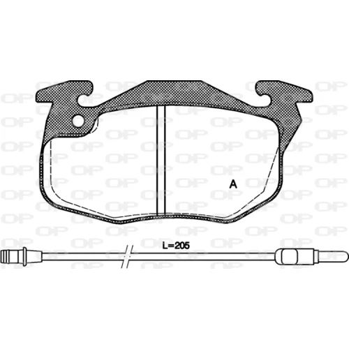 Sada brzdových platničiek kotúčovej brzdy OPEN PARTS BPA0192.12