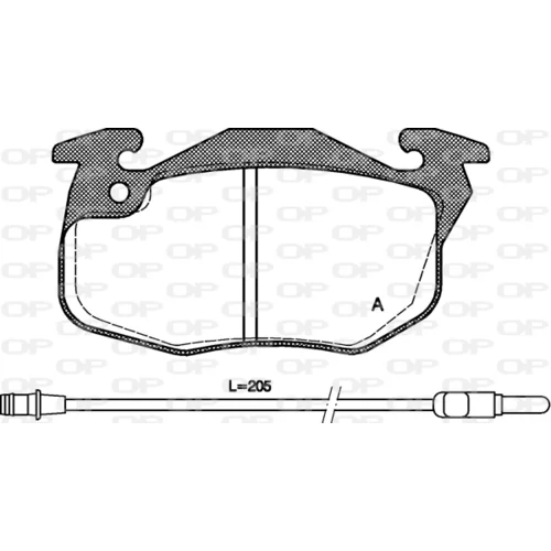 Sada brzdových platničiek kotúčovej brzdy OPEN PARTS BPA0192.22