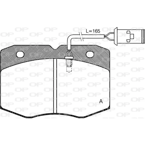 Sada brzdových platničiek kotúčovej brzdy OPEN PARTS BPA0435.02
