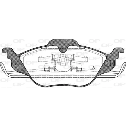 Sada brzdových platničiek kotúčovej brzdy OPEN PARTS BPA0684.02