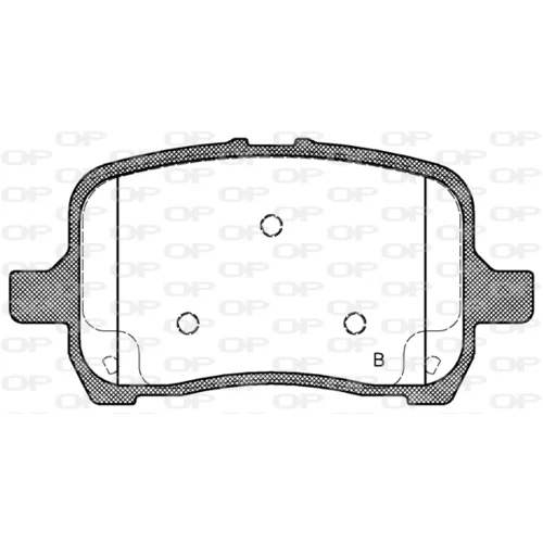 Sada brzdových platničiek kotúčovej brzdy BPA1089.22 (OPEN PARTS) - obr. 1