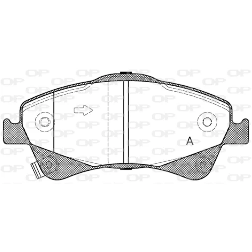 Sada brzdových platničiek kotúčovej brzdy OPEN PARTS BPA1341.12