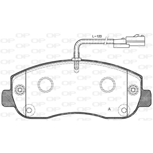 Sada brzdových platničiek kotúčovej brzdy OPEN PARTS BPA1449.01