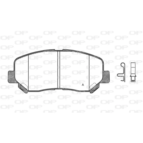 Sada brzdových platničiek kotúčovej brzdy OPEN PARTS BPA1513.02