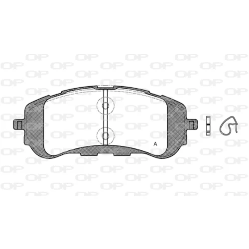 Sada brzdových platničiek kotúčovej brzdy OPEN PARTS BPA1559.00