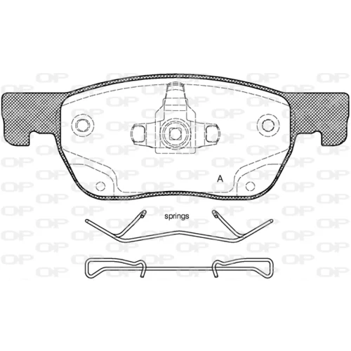Sada brzdových platničiek kotúčovej brzdy OPEN PARTS BPA1681.02