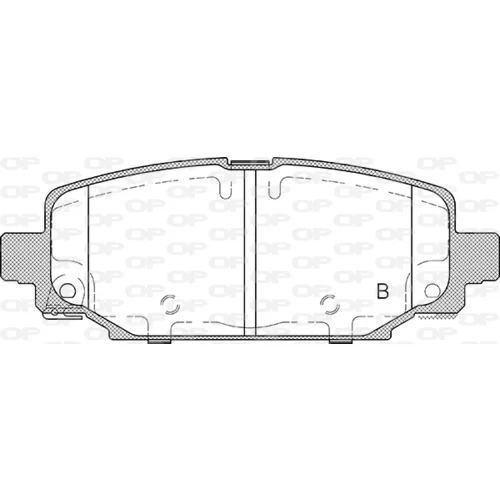 Sada brzdových platničiek kotúčovej brzdy BPA1909.04 (OPEN PARTS) - obr. 1