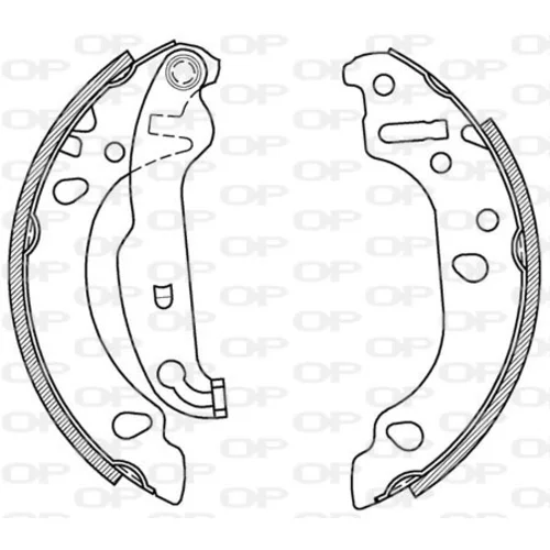 Sada brzdových čeľustí OPEN PARTS BSA2067.00